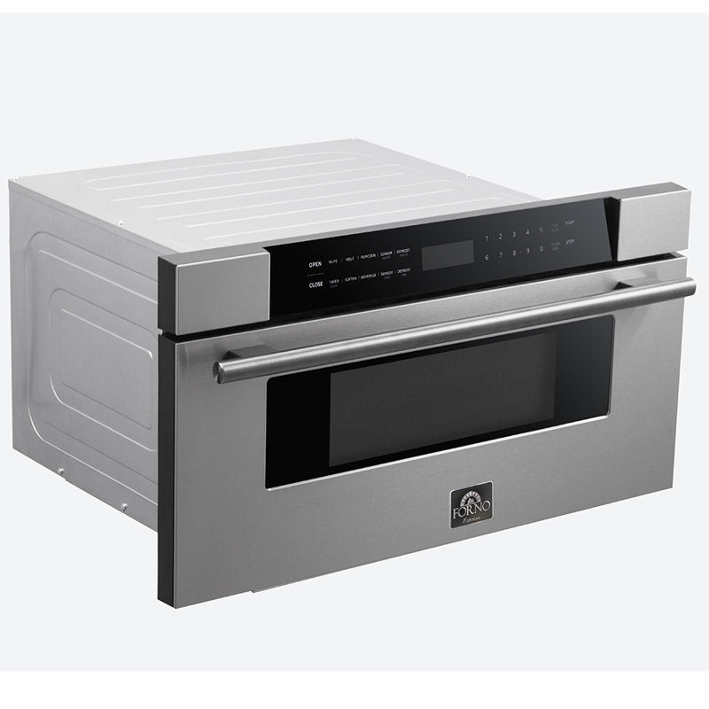 FORNO Capoliveri 30 Inch Stainless-Steel 1000 Watts Microwave Drawer 1.2 cu.ft.