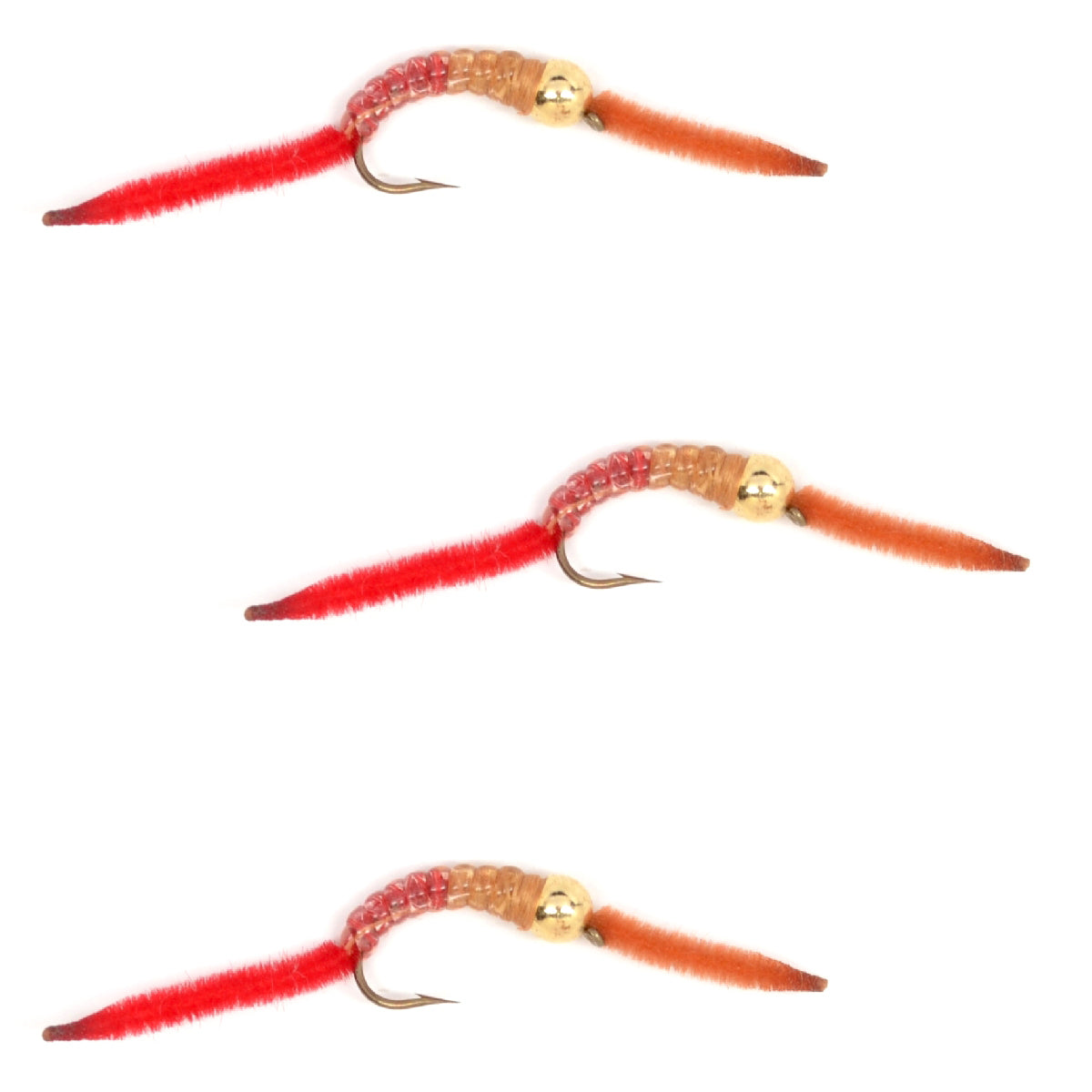 3 hook fishing worm Trokar Heavy Duty Hooks Straight shank worm hook