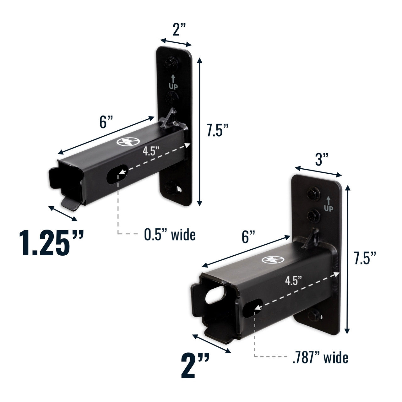 1.25" Haymarket Hitch Wall Mount | Holds Bike or Cargo Car Rack