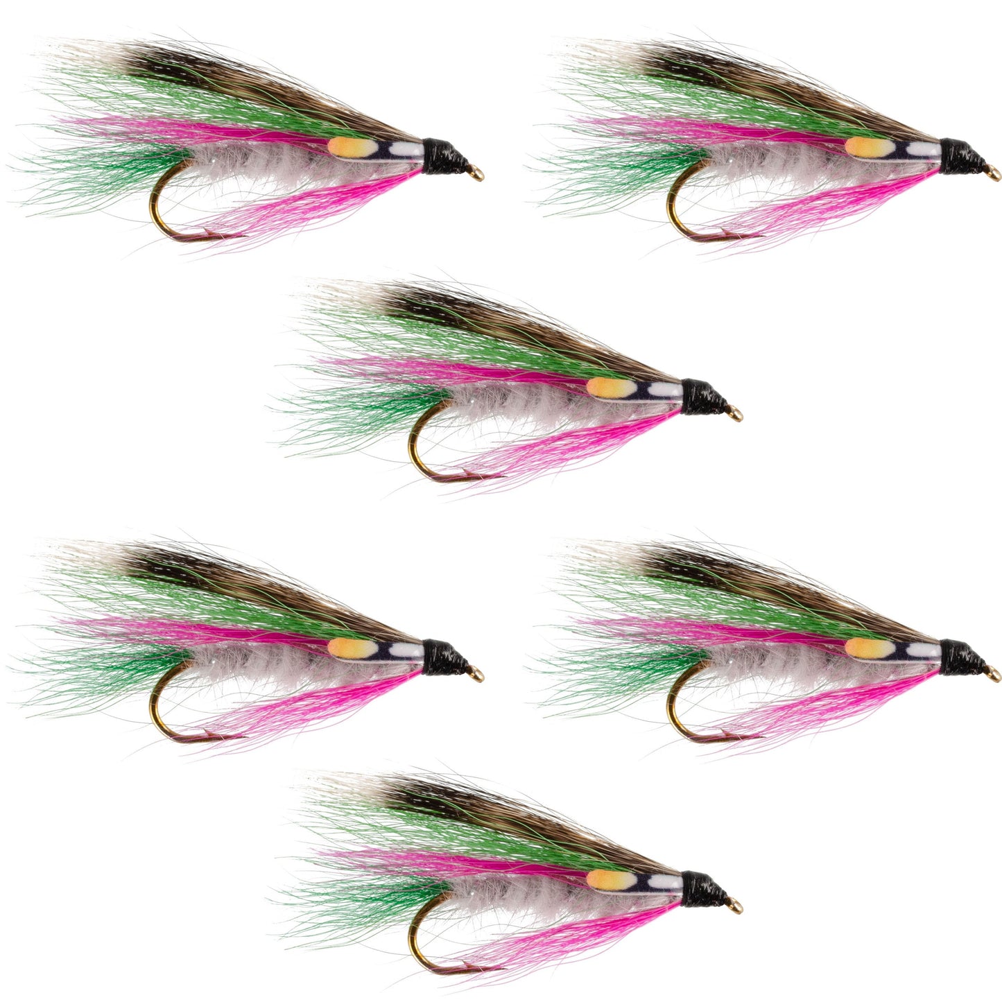 Little Rainbow Trout Classic Streamer Flies - Set of 6 - Hook Size 4