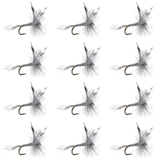 Mosquito Classic Trout Dry Fly Fishing Flies - 1 Dozen Size 18