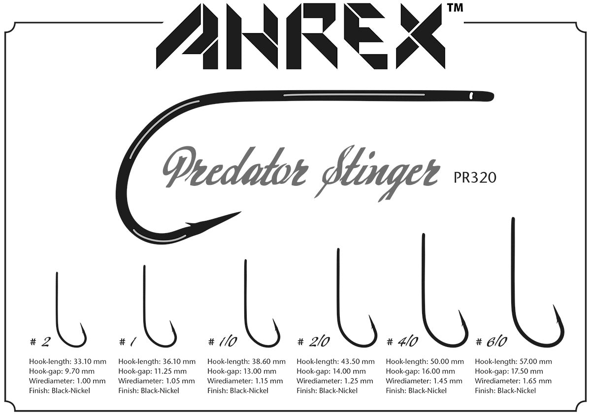 Ahrex PR320 Predator Stinger Hooks