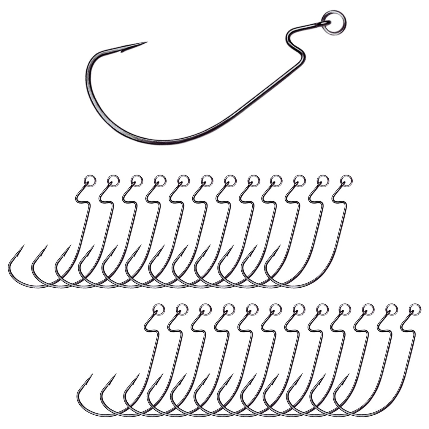 Reaction Tackle Ringed EWG Hooks - 25 Pack