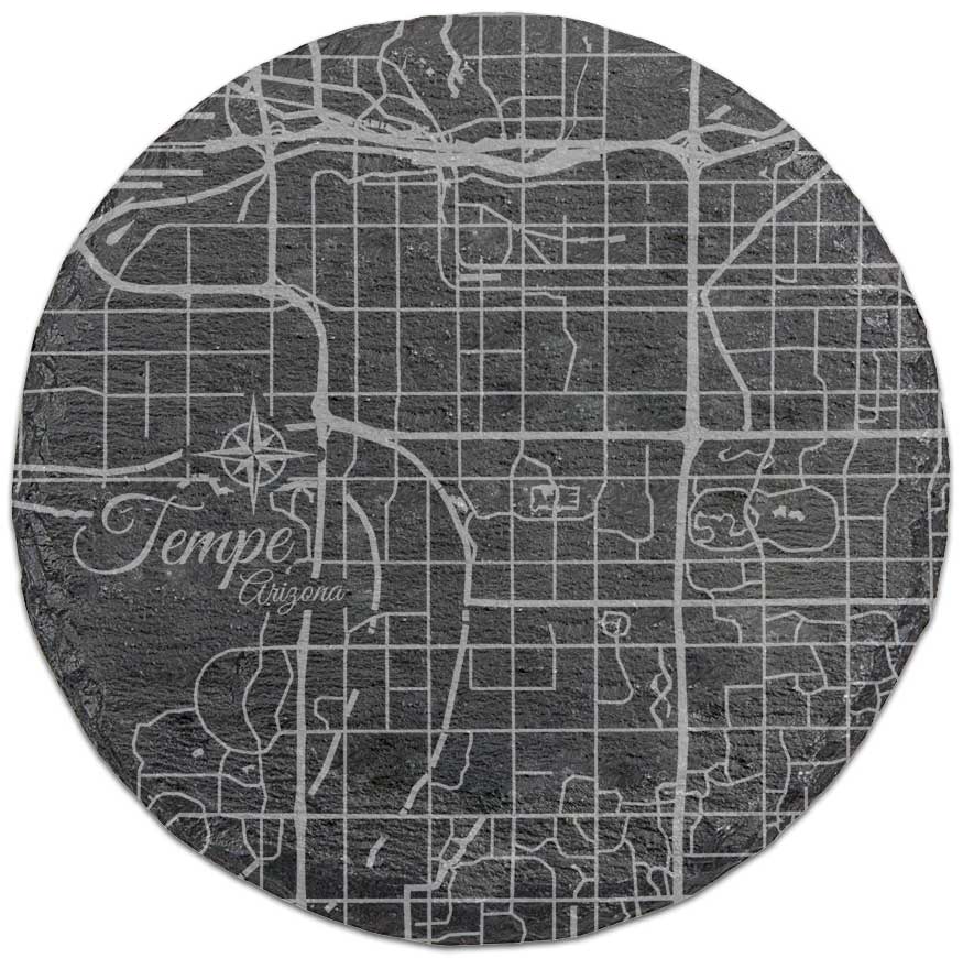 Tempe, Arizona Round Slate Coaster
