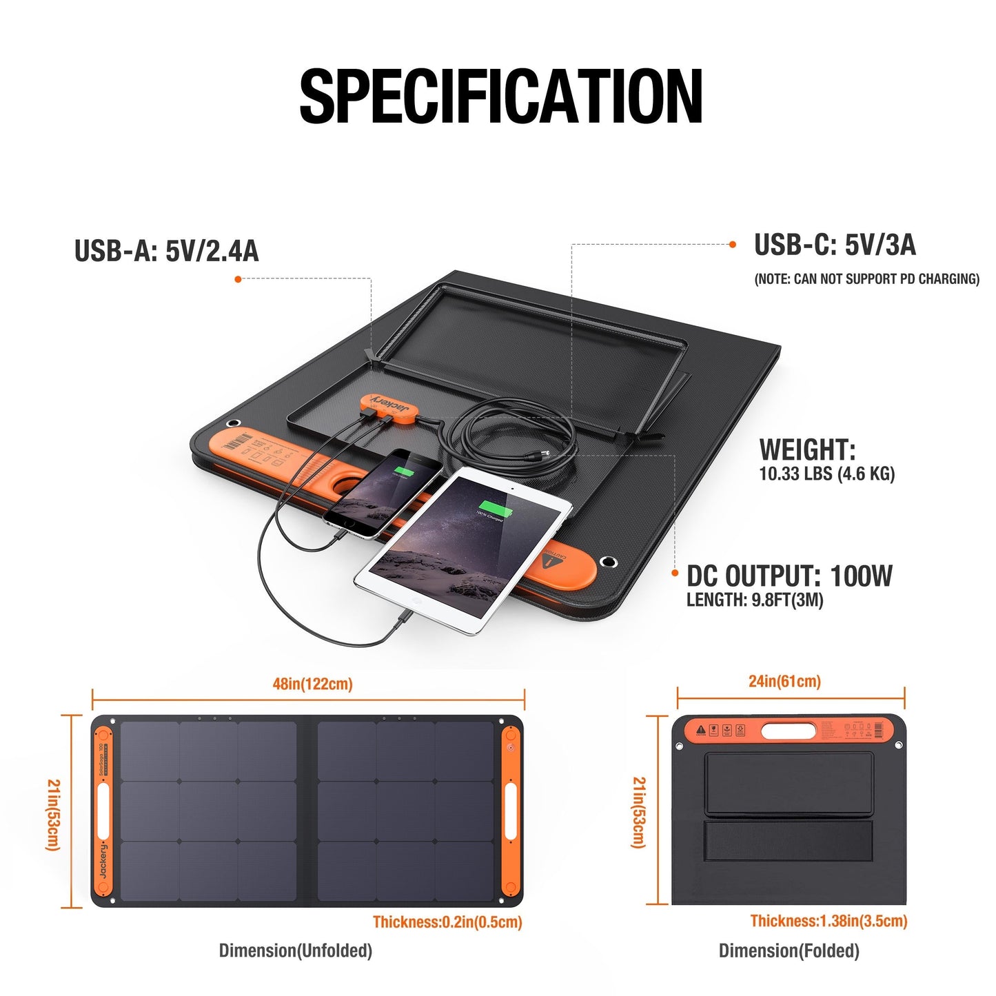 Jackery SolarSaga 100W Solar Panel
