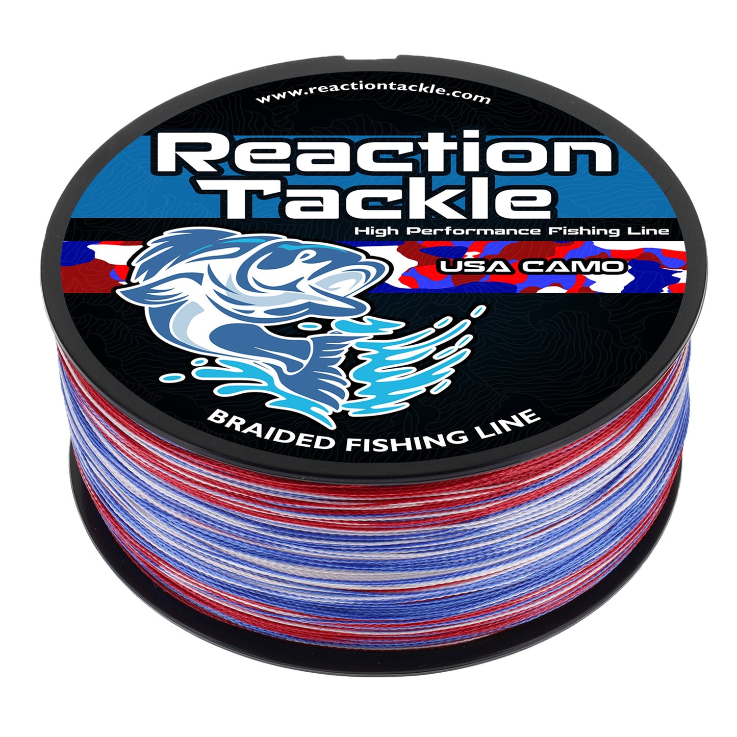 Reaction Tackle Braided Fishing Line - USA Camo