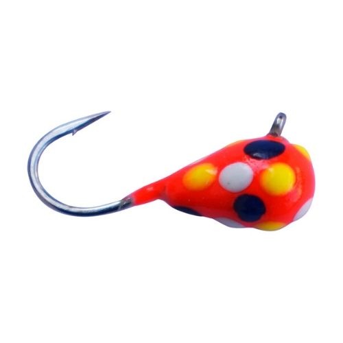 RED WHITE YELLOW BLACK SPOT GLOW TUNGSTEN JIG