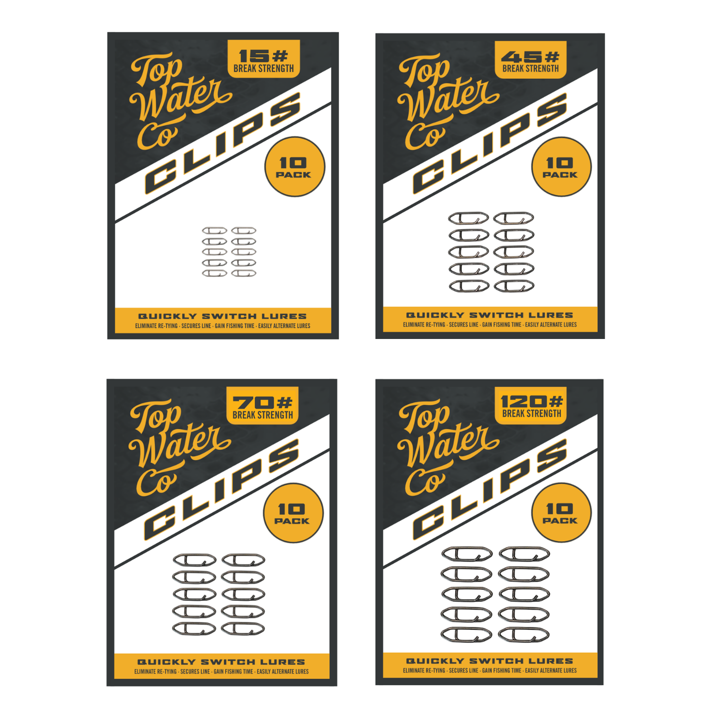 SUPER SAMPLE PACK- 10 or 25 Clips in Each Size