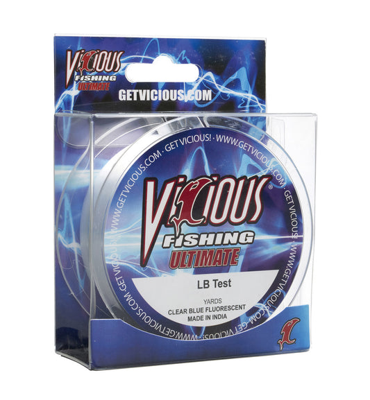 Vicious Ultimate Clear-Blue Fluorescent Mono - 20 Lb Test