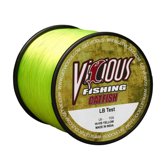 Vicious Catfish Hi-Vis Yellow Mono - 25 Lb Test