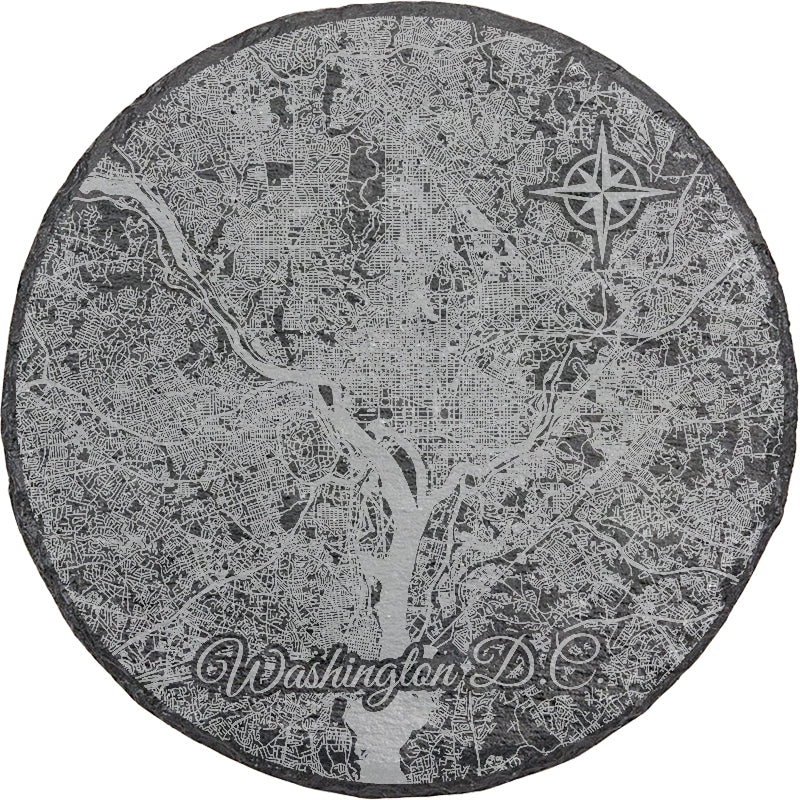 Washington District of Columbia Round Slate Coaster