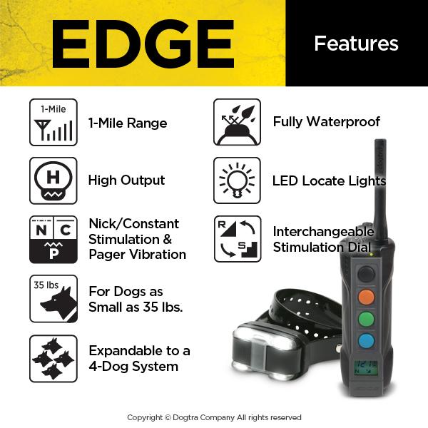 Dogtra EDGE 1-Mile Remote Trainer Expands Up To 4 Dogs