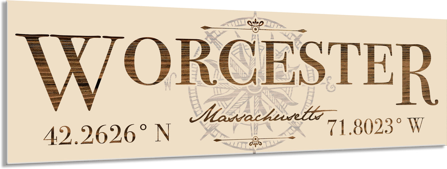 Worcester, MA Stick w/ Compass