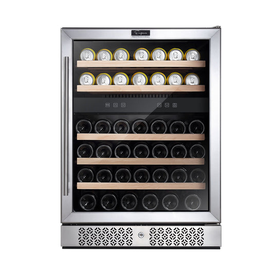 Empava 24 Inch Dual Zone Wine Cooler Beverage Fridge WC04D