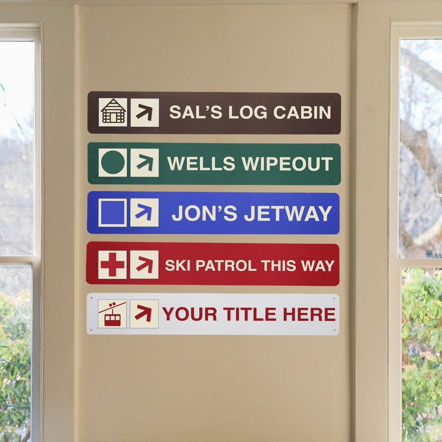 Trailhead Personalized or Custom Sign - indoor/outdoor - 36 X 6 Inches