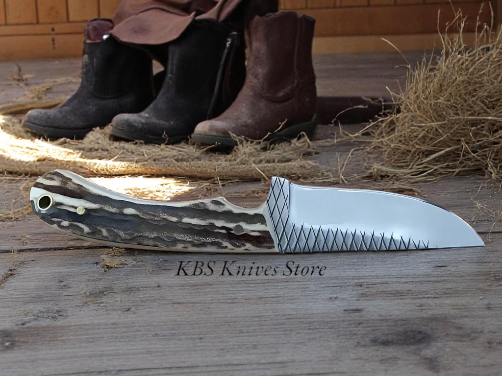 Ridge Rider – Antler Handle Cross Draw Sheath Knife for Sale