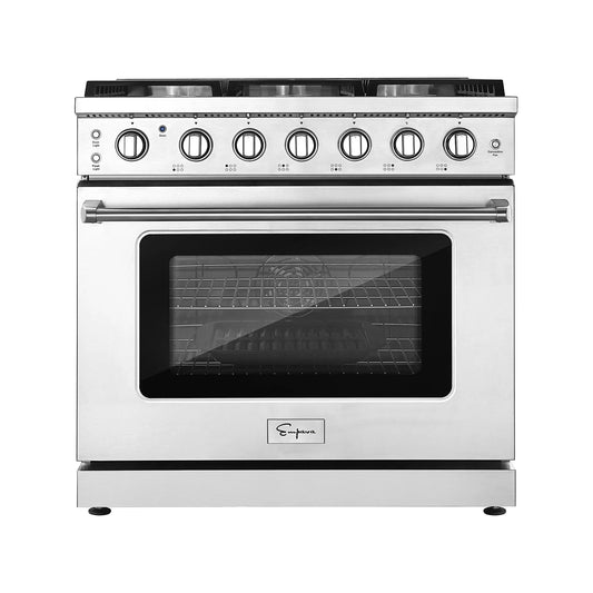 Empava 36 in. Pro-Style Slide-in Single Oven Gas Range 36GR11