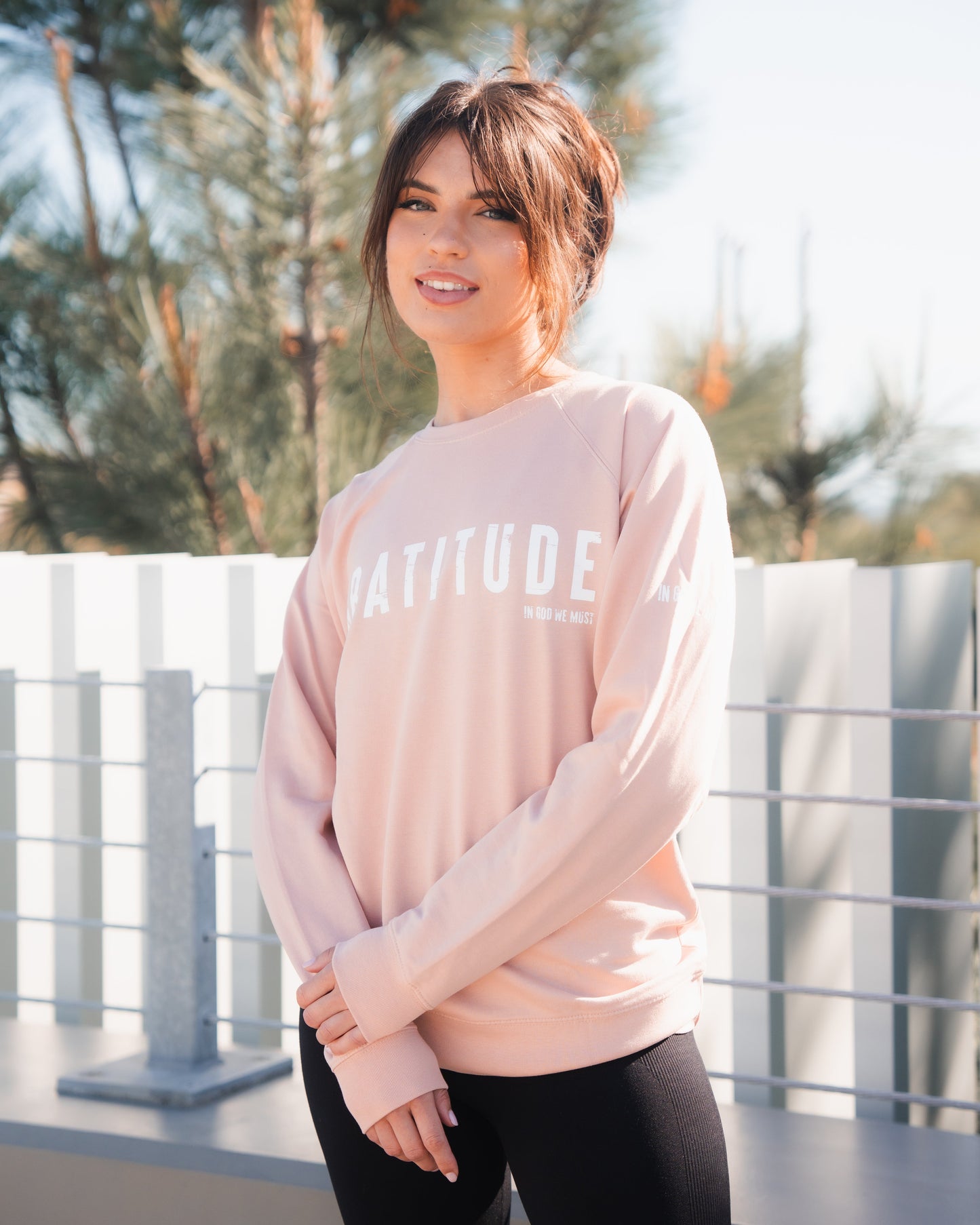 'Gratitude' Blush Crewneck