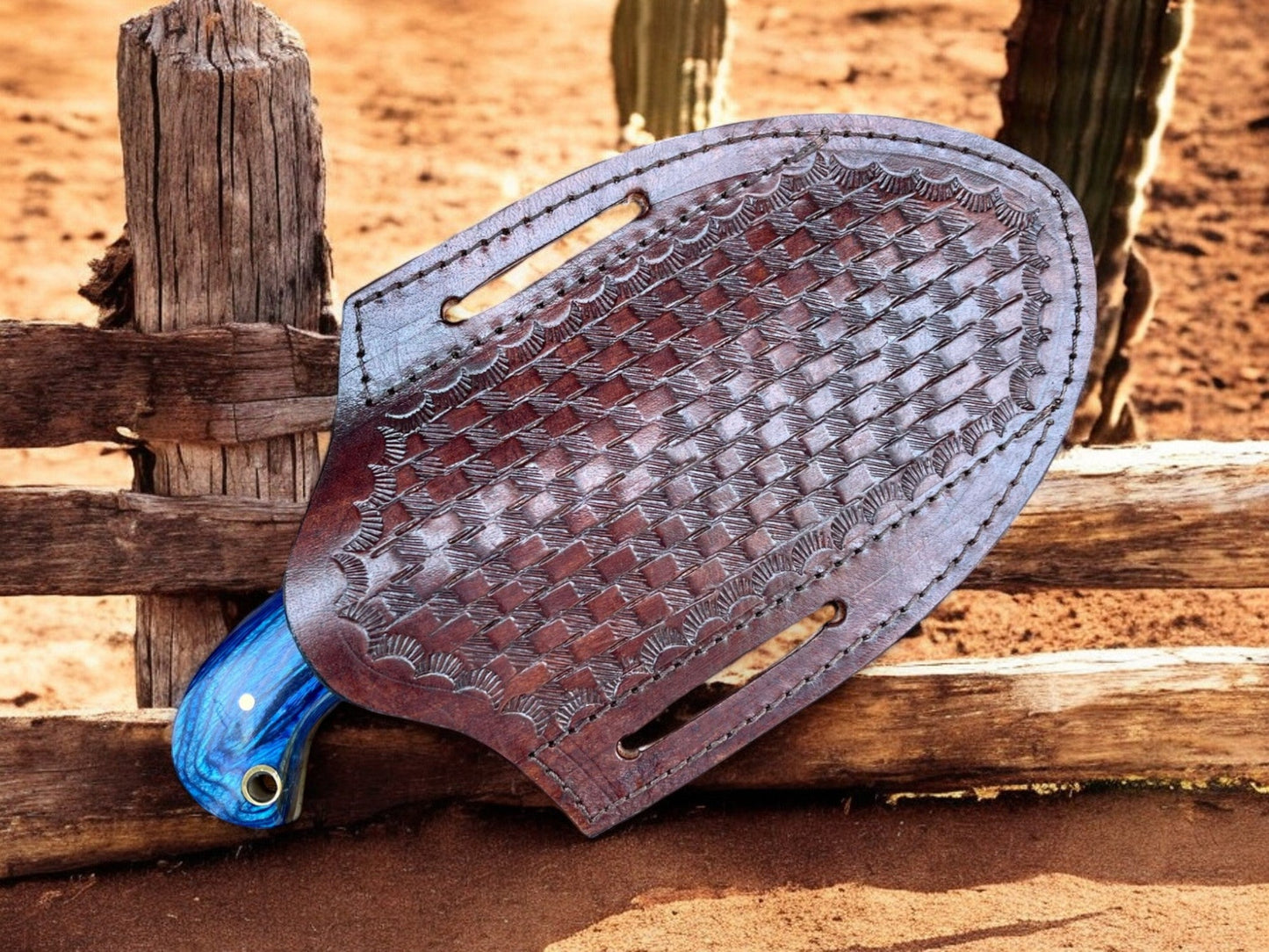 Handcrafted Bull Cutter Knife - Damascus Steel Blade