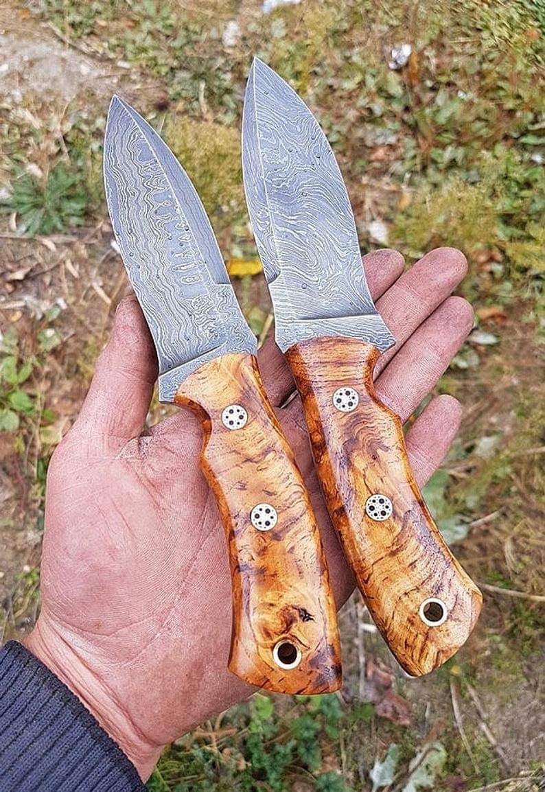 Damascus Hunting Skinning Knife
