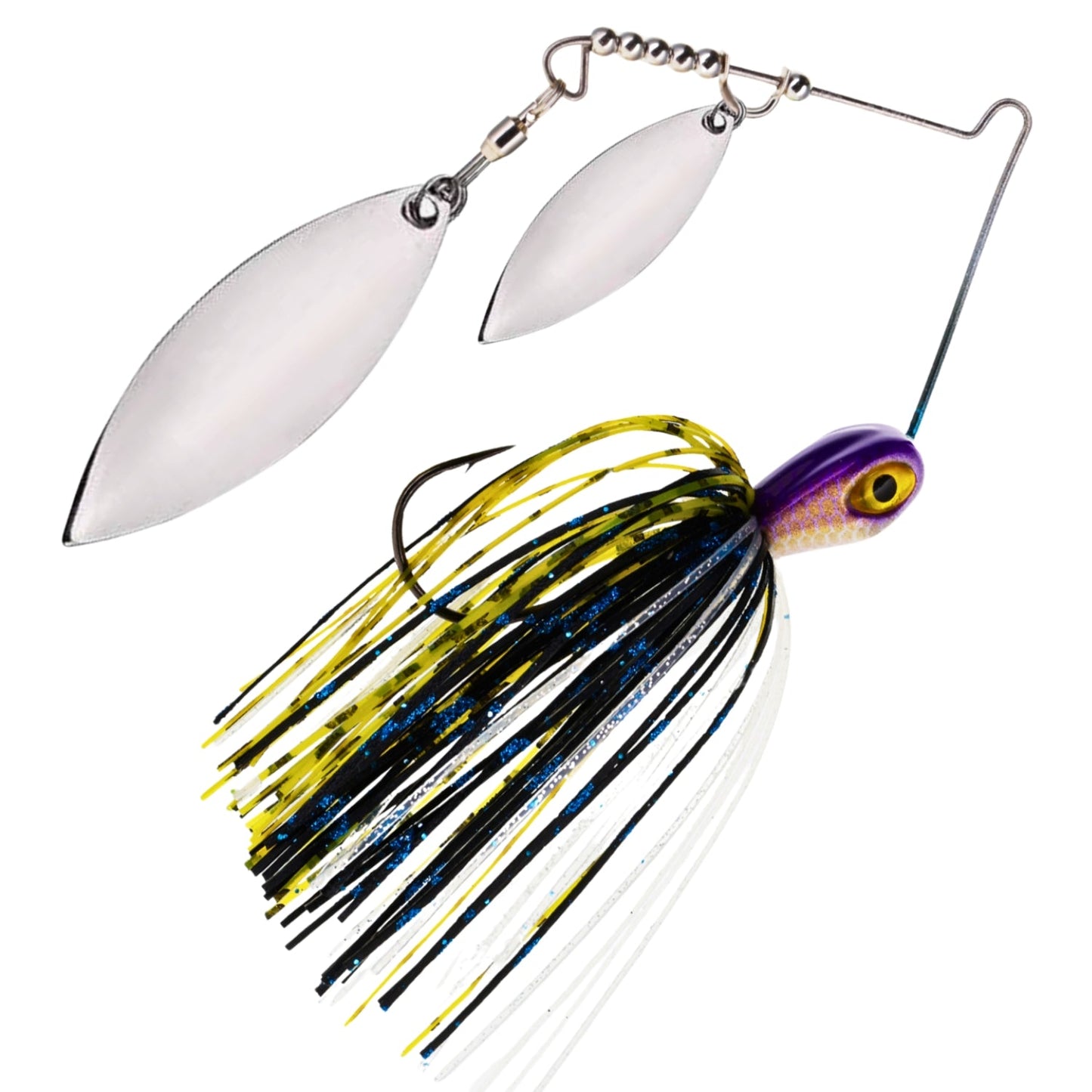 Reaction Tackle Lead Spinnerbait Jigs – 3-Pack, Double Willow Blade - New