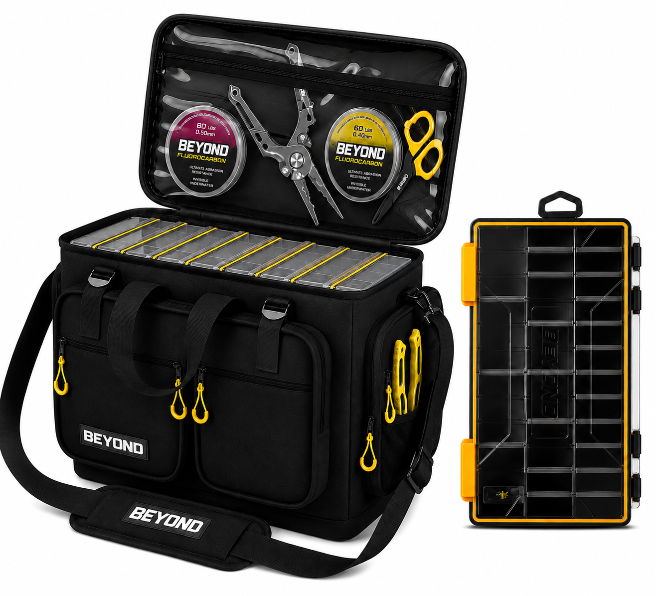 Beyond Fishing Hauler Tackle Bags With or Without Tackle Box Available in Medium, Large, and Extra-Large