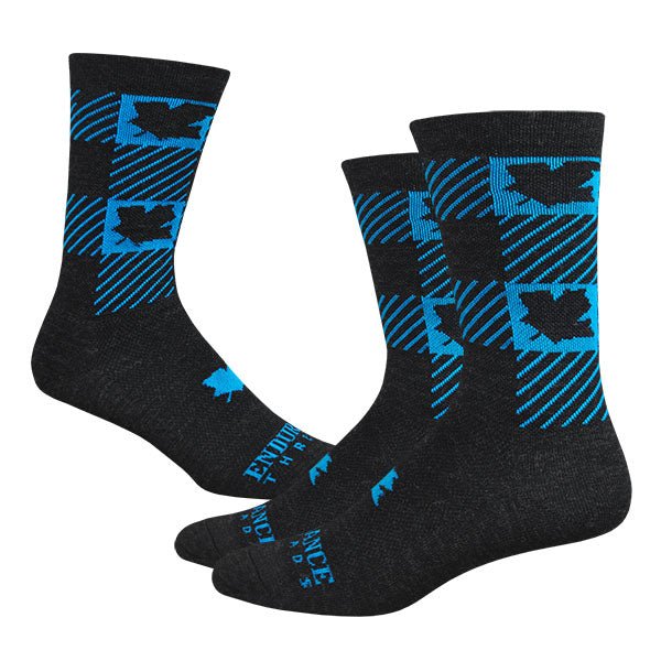 Maple Check 6" Race Wool Sock