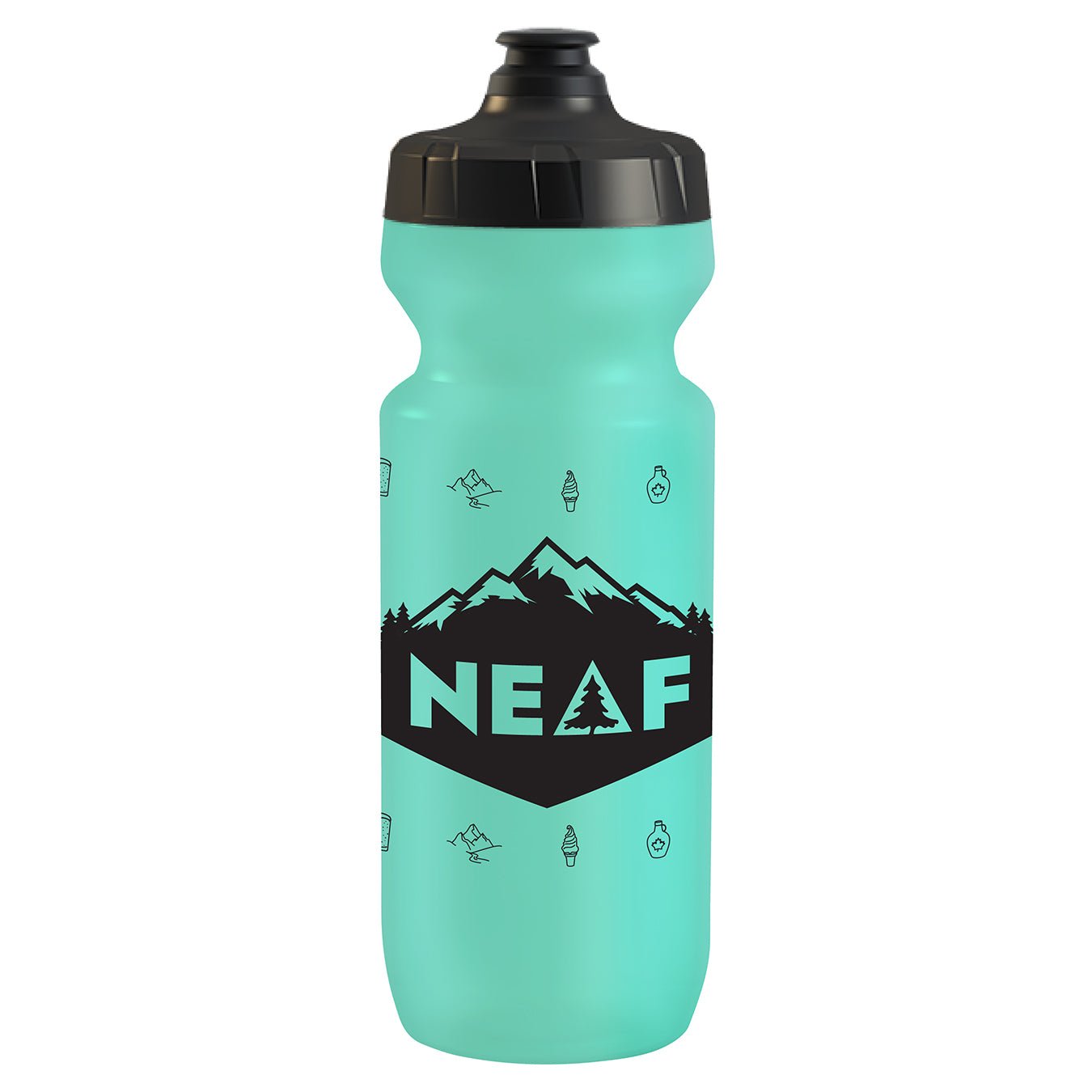 NEAF 22oz Purist Water Bottle Black Caps