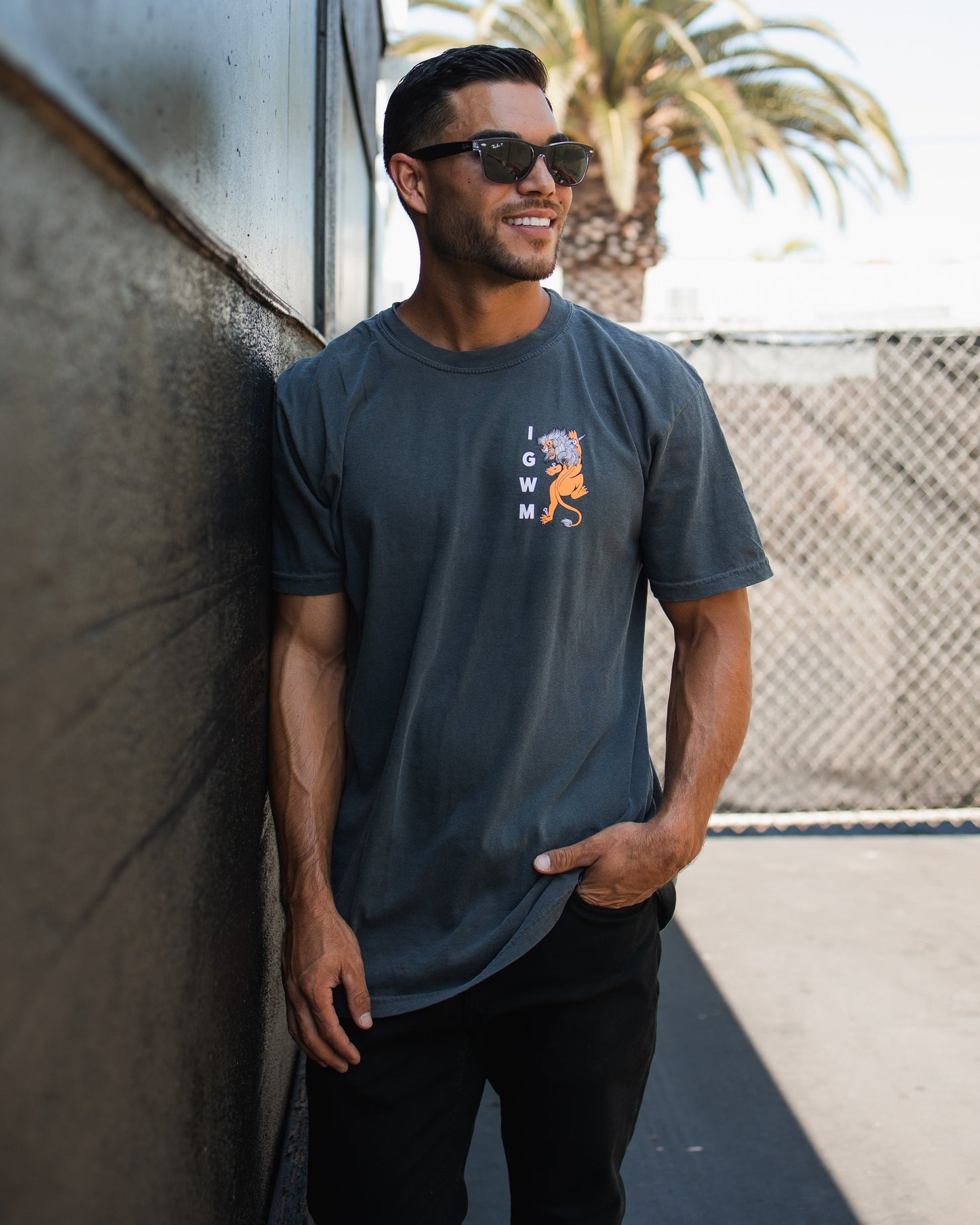 "Nothing But The Blood" Mineral Wash Premium Pepper Tee