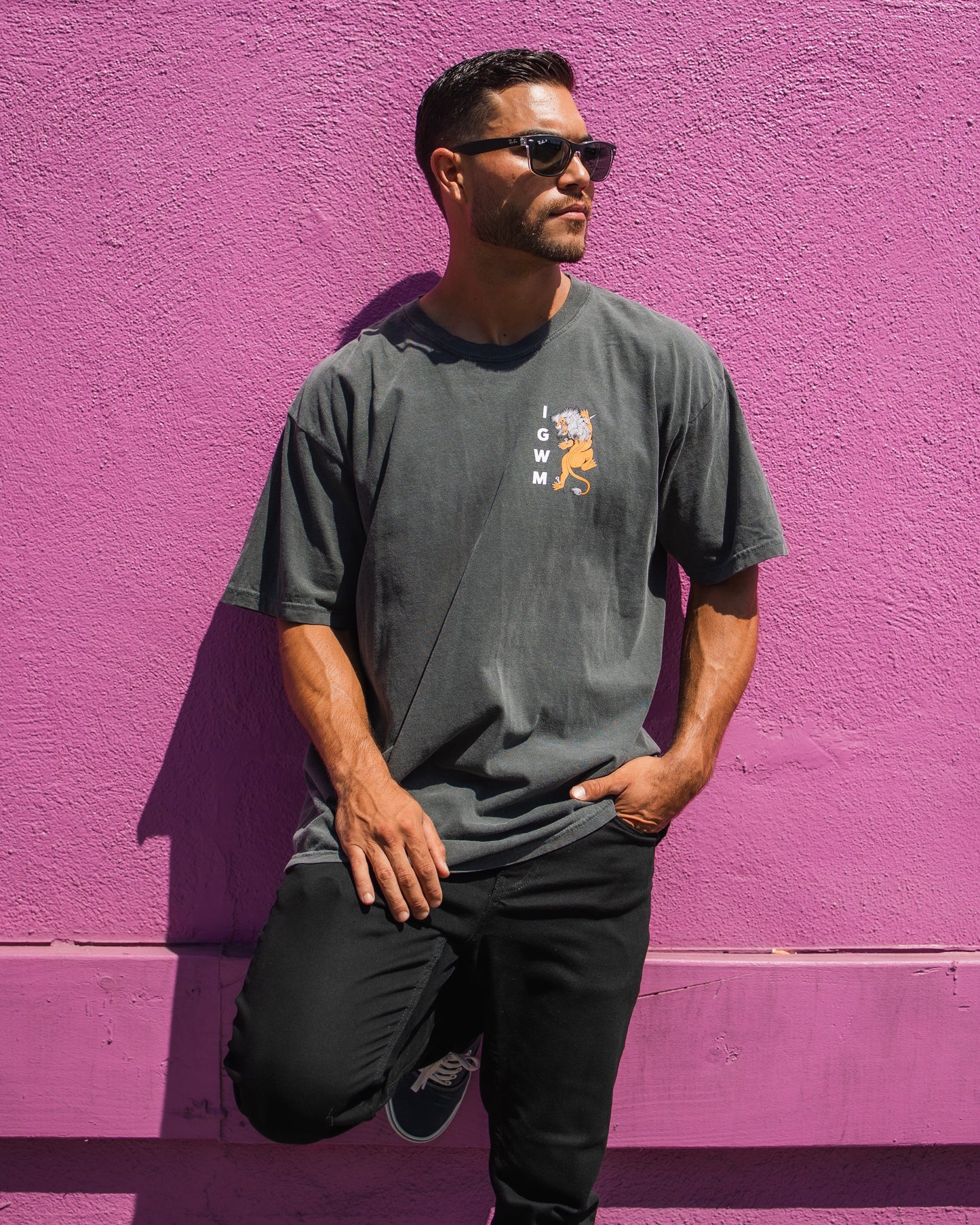 "Nothing But The Blood" Mineral Wash Premium Pepper Tee