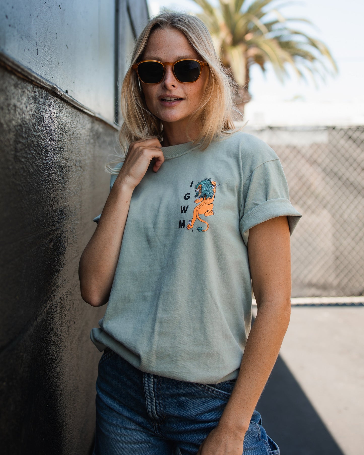 "Nothing But The Blood" Sandstone Premium Melon Tee