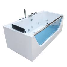 Empava 59 in. Whirlpool Rectangular Bathtub - EMPV-59JT408LED
