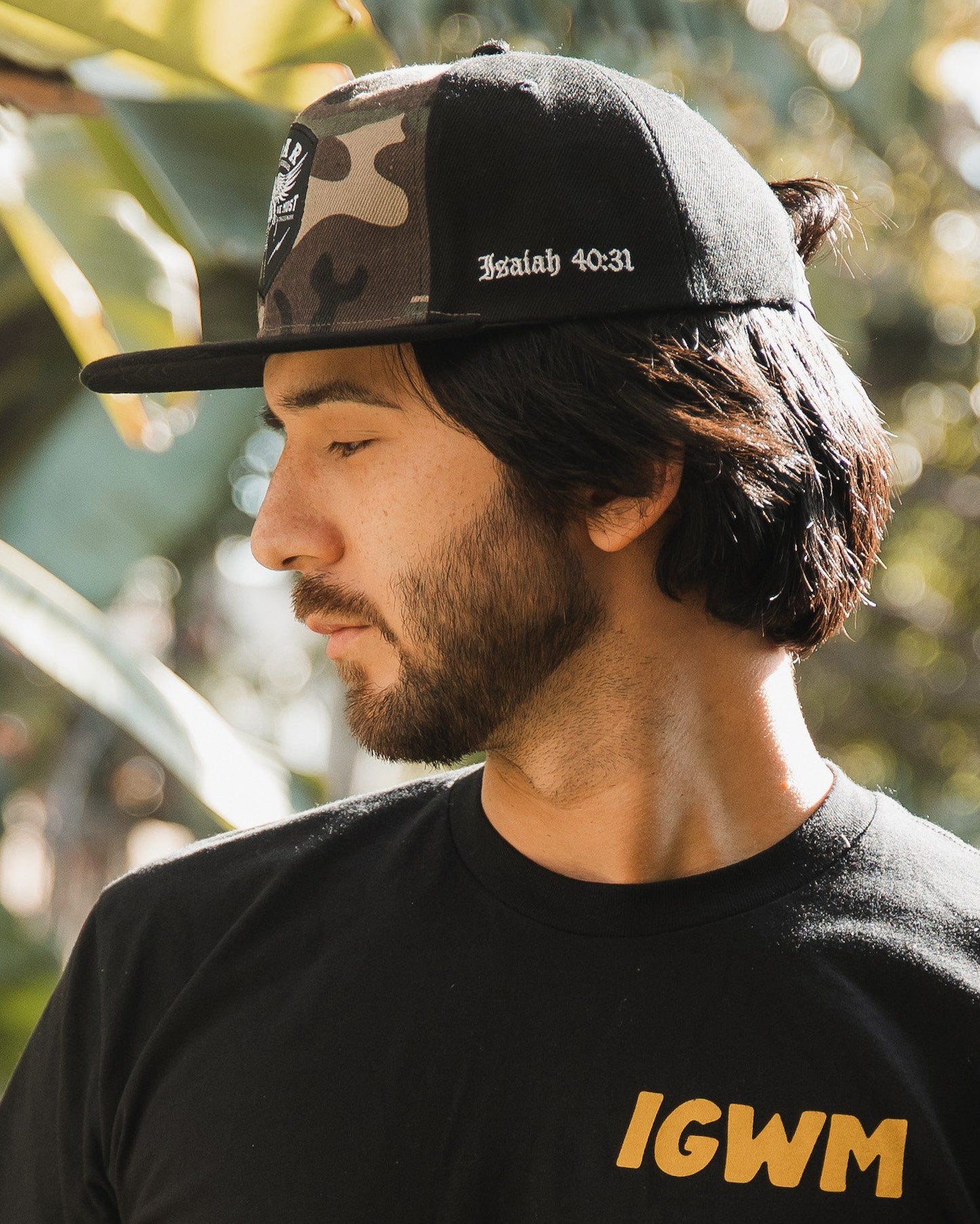 "Wings Like Eagles" Camo Snapback Hat