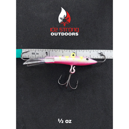 Ice Strong Outdoors - Glow Custom Bay Jiggers -  3/8 oz and 1/2 oz