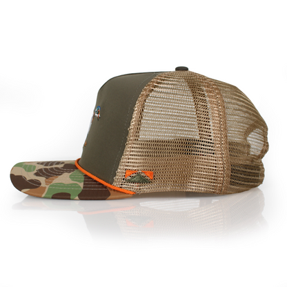 Wood Duck 5-Panel Ridgeline Mesh Back Rope Cap