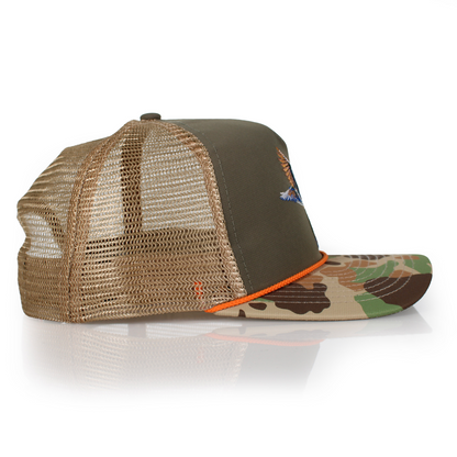 Wood Duck 5-Panel Ridgeline Mesh Back Rope Cap