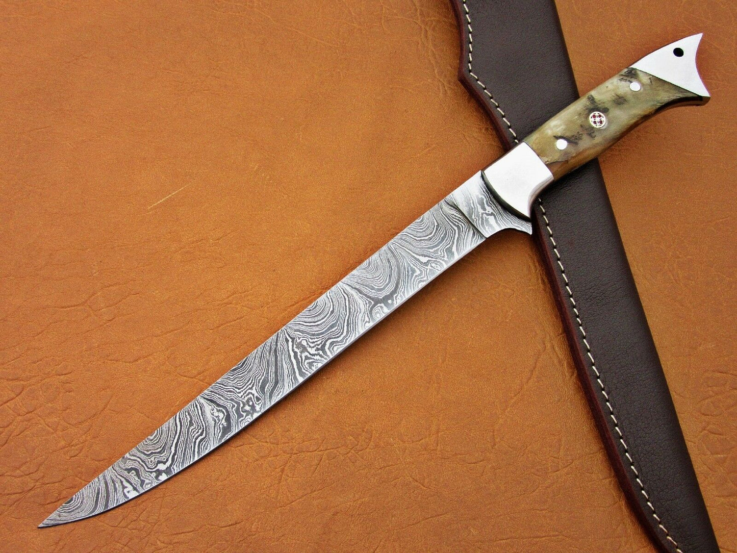 Damascus Flexible Blade Fillet Knife