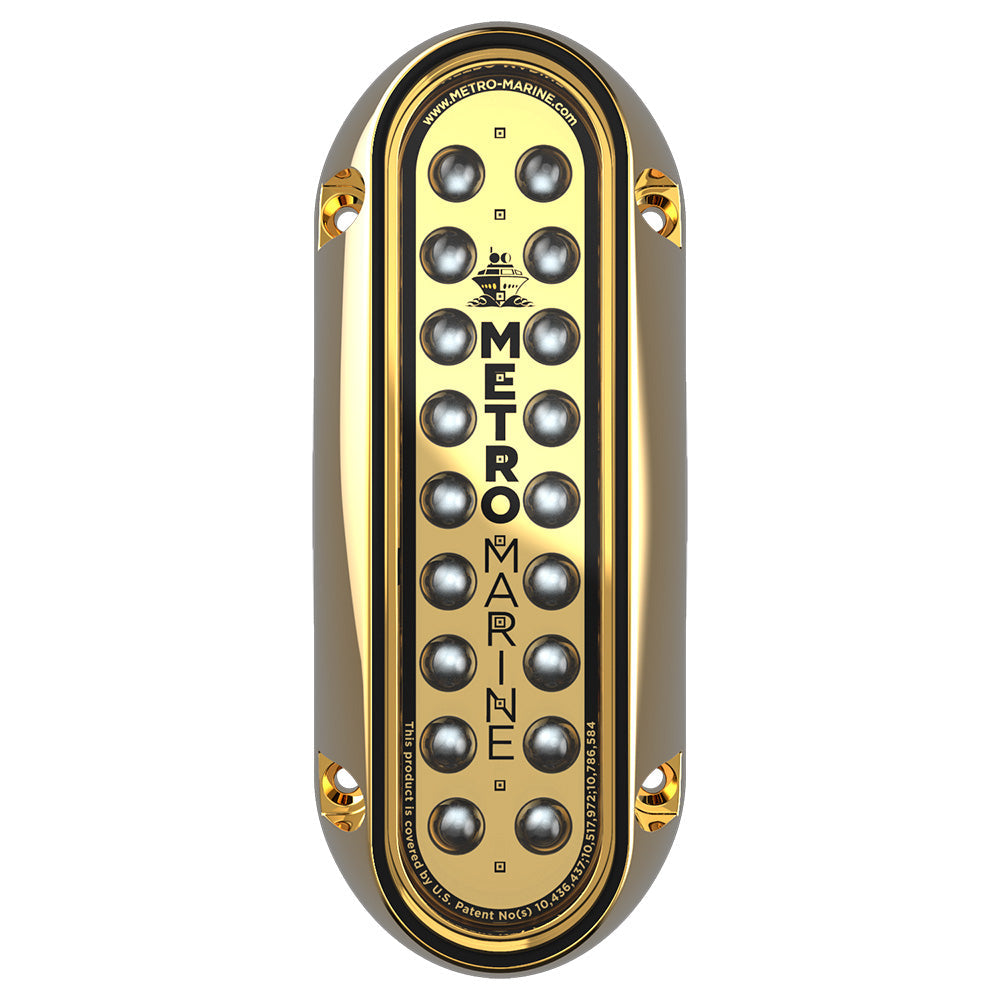 Metro Marine High-Output Elongated Vertical Mount Light w/Intelligent Monochromatic LEDs - Green, 45 Beam
