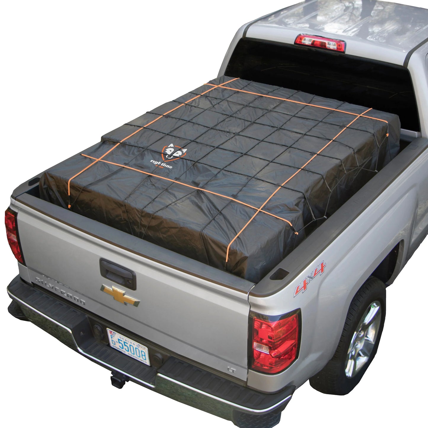 TRUCK BED CARGO NET WITH BUILT-IN TARP