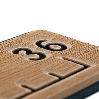 SeaDek 36 Routed Ruler - 6mm - Brushed Texture - Mocha/Black