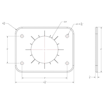 TACO Grand Slam 300 Universal Backing Plate f/GS-300  GS-390 - Pair