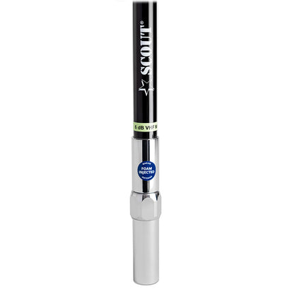 Scout 8' QuickFit Black VHF Antenna w/5M Cable + FME Quick 6 Foam Filled 6db Solid Brass  Copper Element