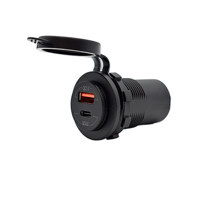 Bluewater Round Dual USB/USB-C Charger