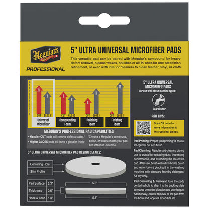 Meguiar's Professional 5" Ultra Universal Microfiber Pads *2-Pack