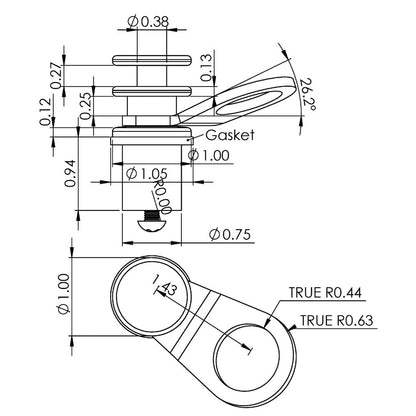 TACO Aluminum Quick-Release Fender Lock f/Pontoon Boats