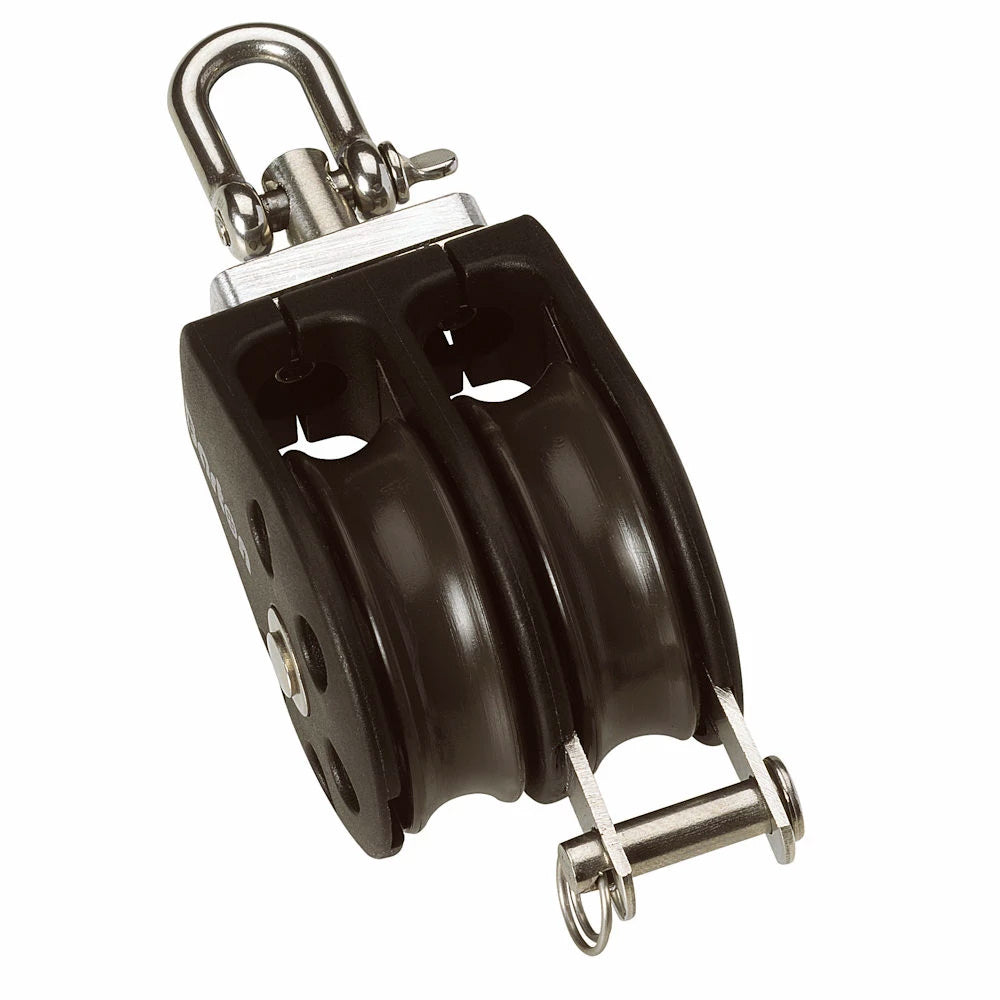 Barton Size 3 45mm Plain Bearing Pulley Block Double Swivel  Becket