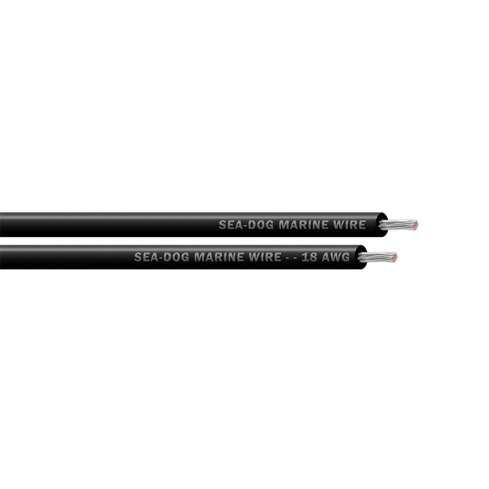Sea-Dog 18 AWG Black Primary Wire - 25'