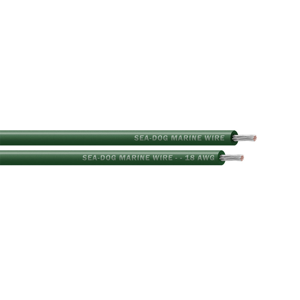 Sea-Dog 18 AWG Green Primary Wire - 500'