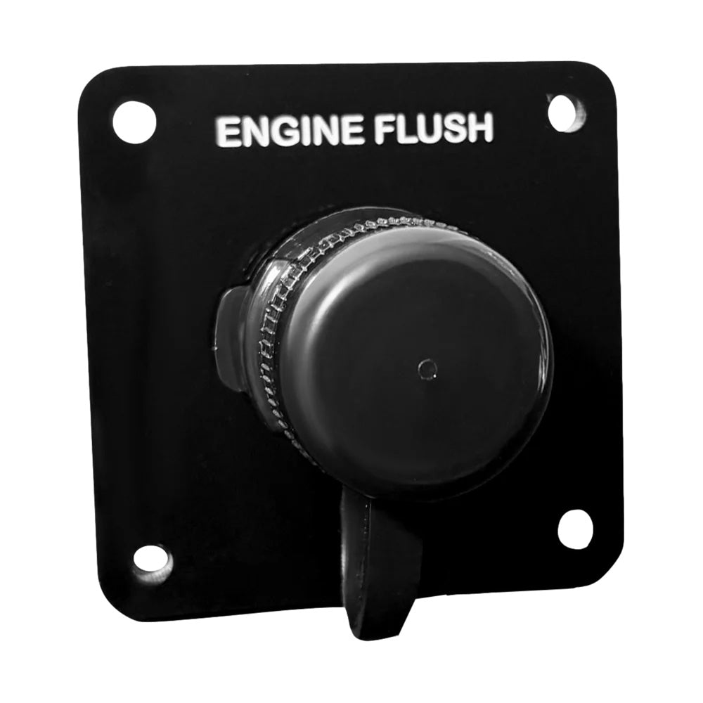 Flushmaster Vertical Single Outlet Flush Port Reroute - Black Acrylic - 1/2" Barb