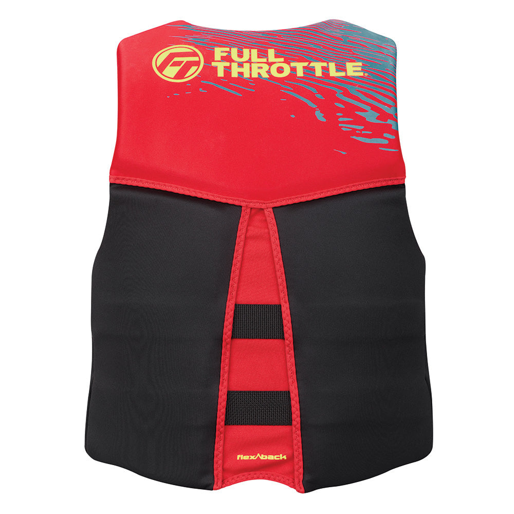 Full Throttle Men's Rapid-Dry Flex-Back Life Jacket - M - Red/Black